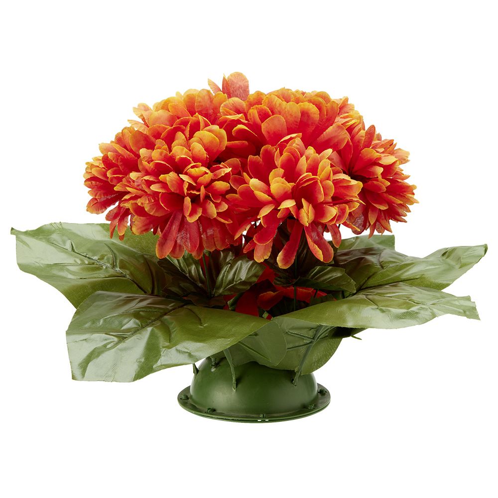 Artificial chrysanthemum cushion 15 orange heads