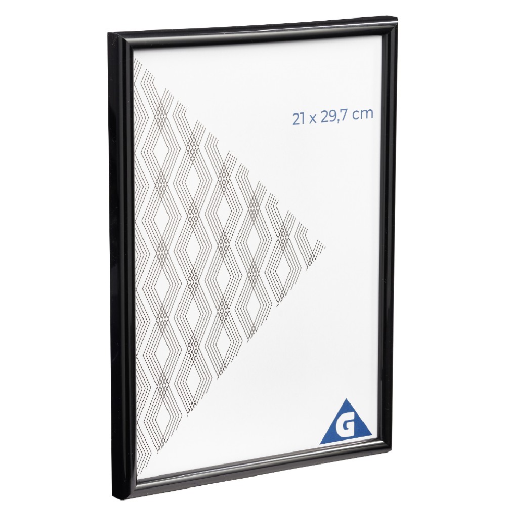 Black plastic photo frame 22x31cm for 21x29.7cm photo