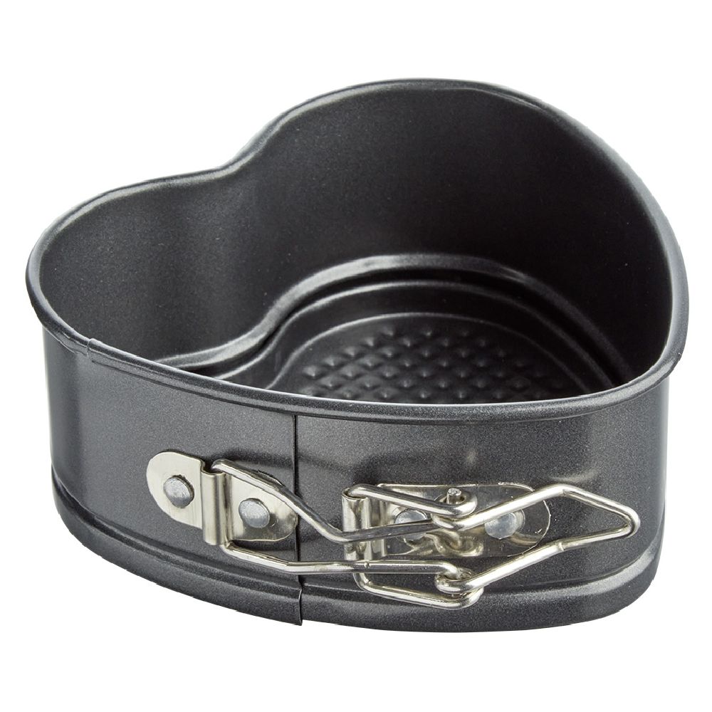 Heart-shaped steel springform pan