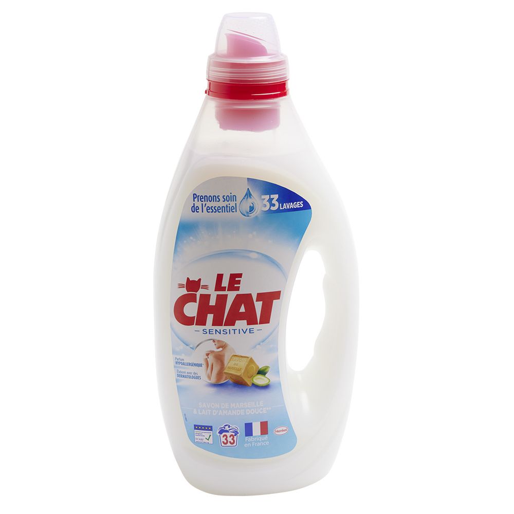 DETERGJENT LARËS ME BAJAME TË ËMBËL SENSITIVE LE CHAT CLASSIQUE 33 LARJE 1.65L