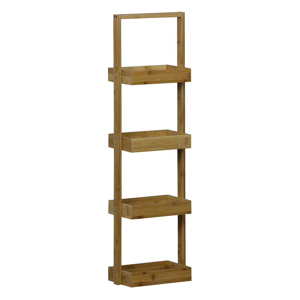 4-tier bamboo storage shelf