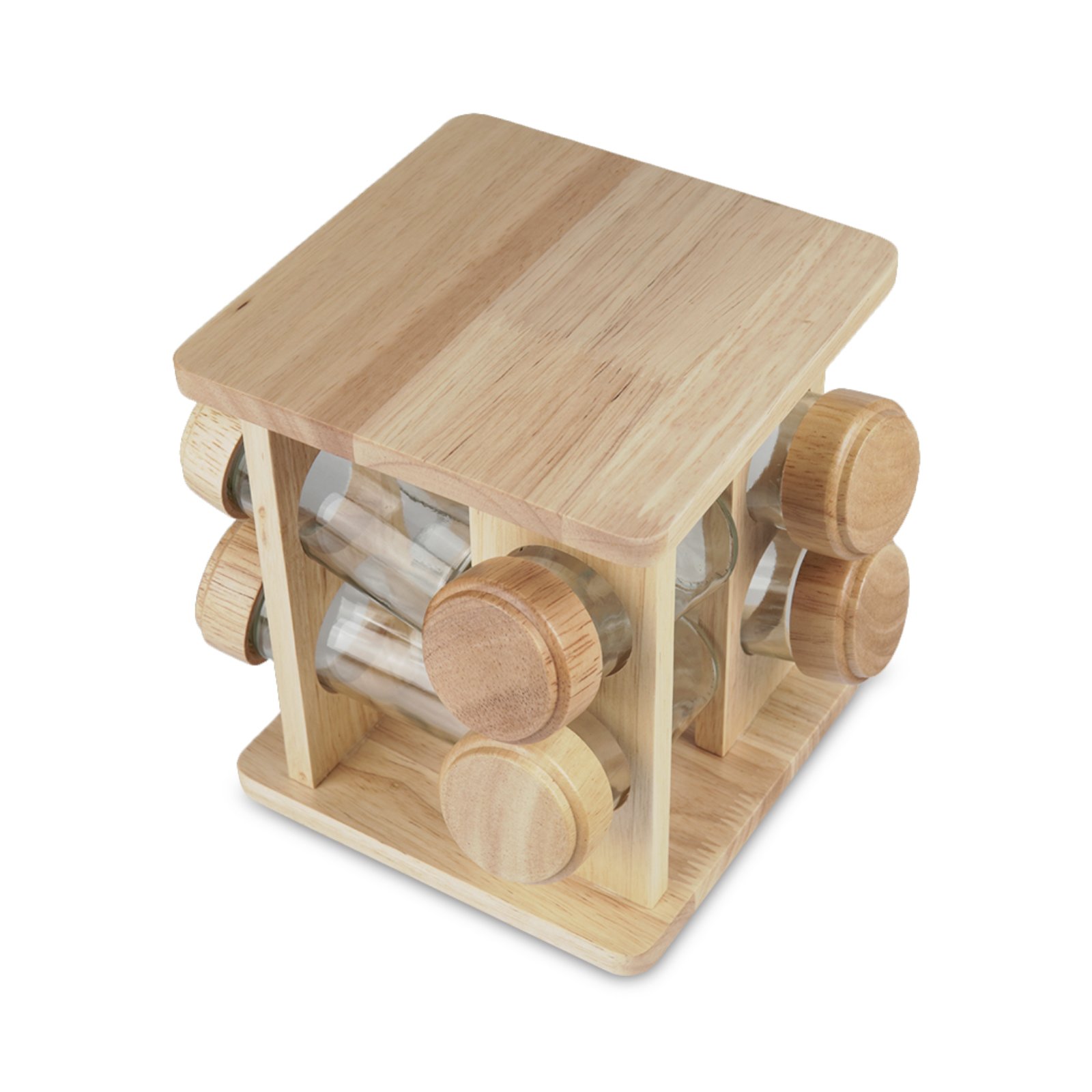 MBAJTESE EREZASH NGA BAMBUJA ME 8 KAVANOZA QELQI 15X16CM