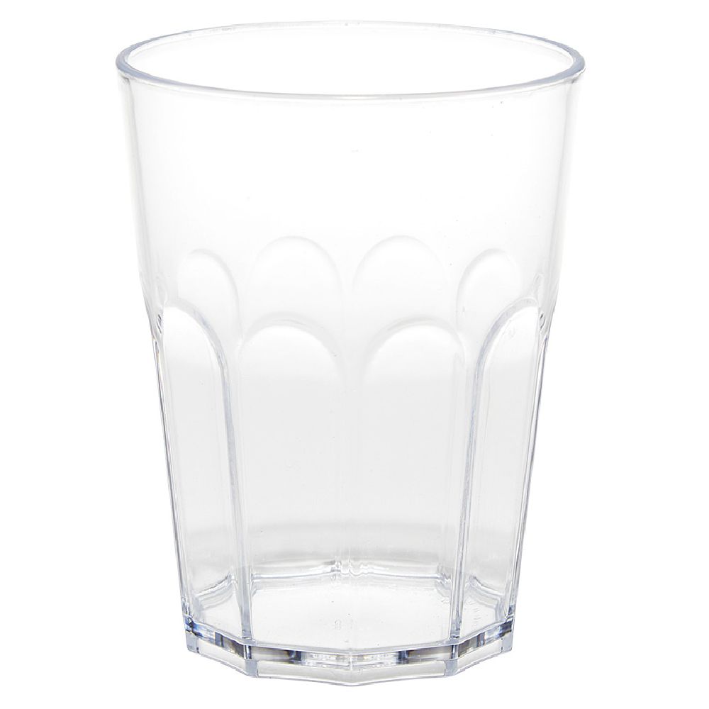 40 cl transparent faceted design plastic glass