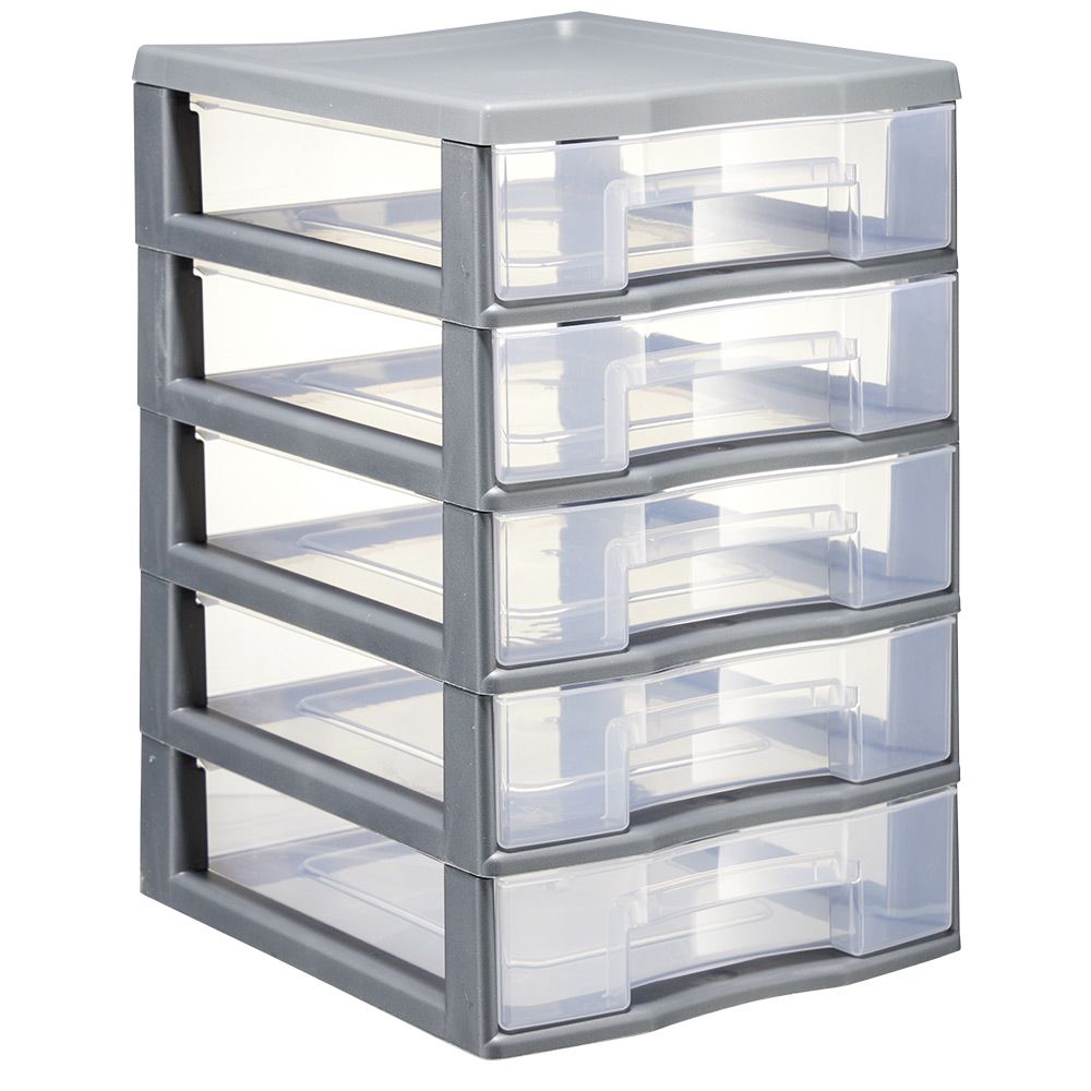 KUTI E MAGAZINIMIT NGA PLASTIKA 5 SIRTARË  FORMAT A6+ 21X18X27.5CM