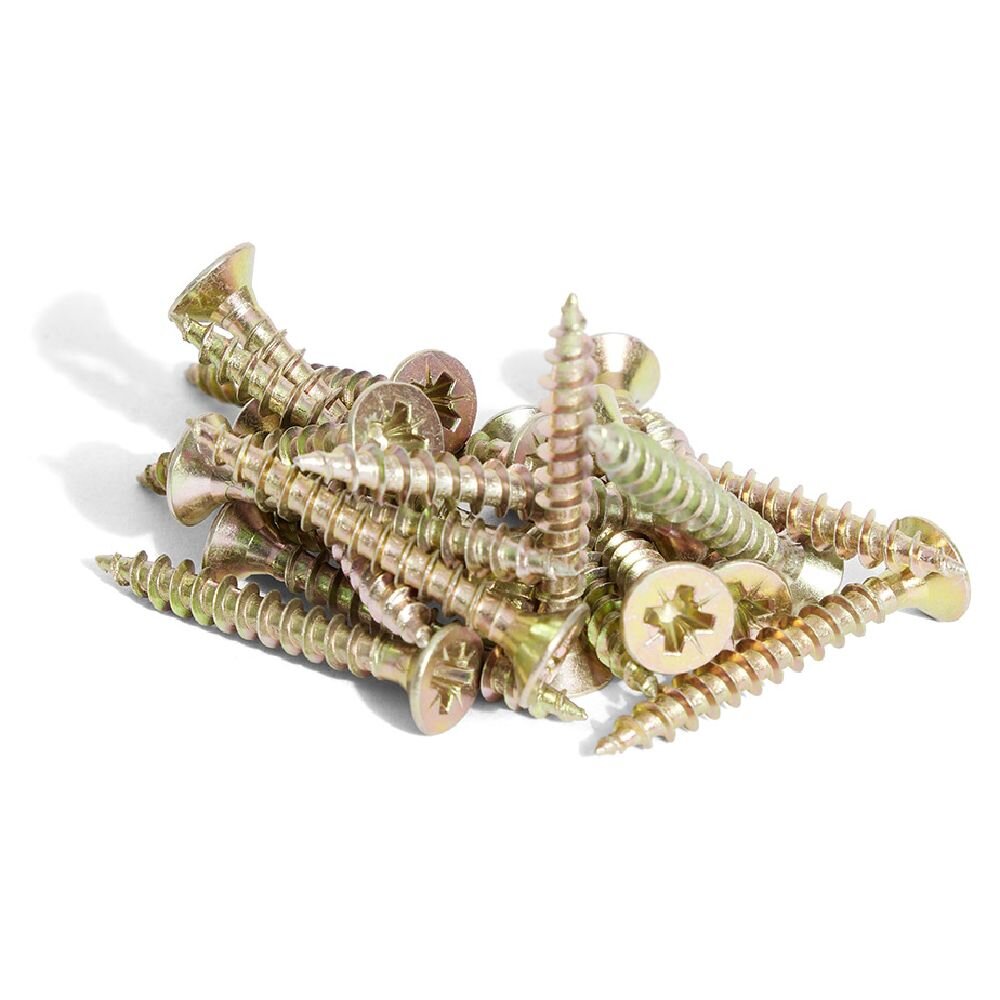 20 chipboard screws with countersunk head, bichromated steel - 4x30 mm