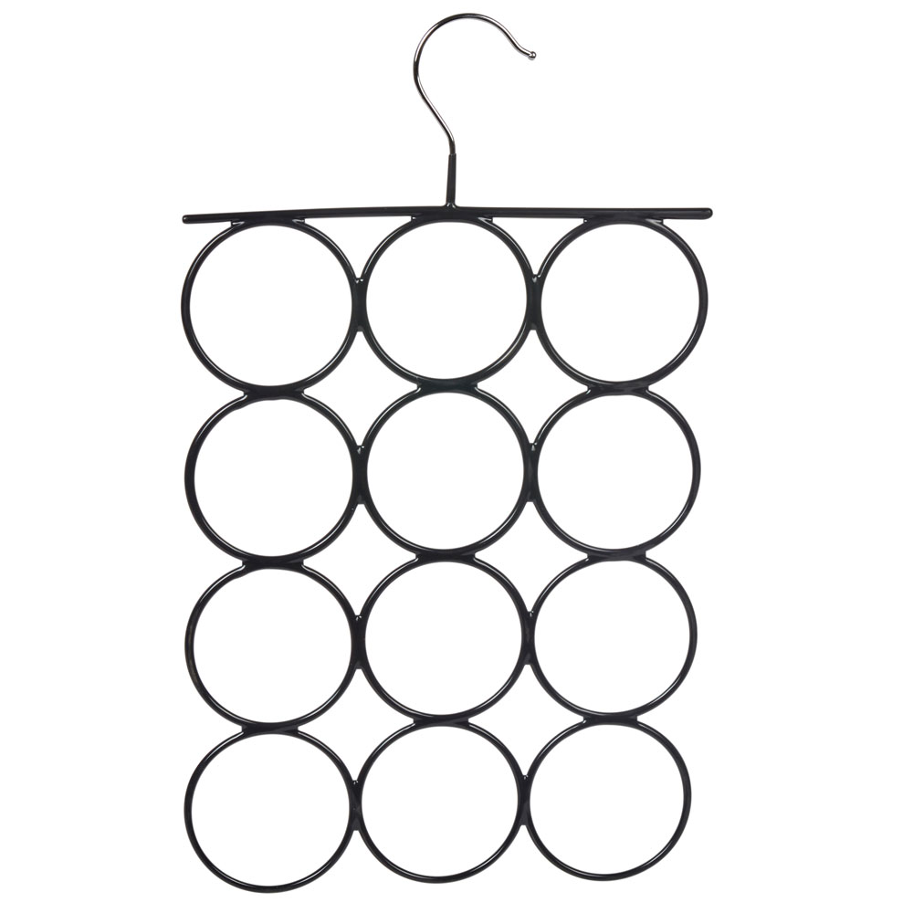 12-piece black metal accessory hanger