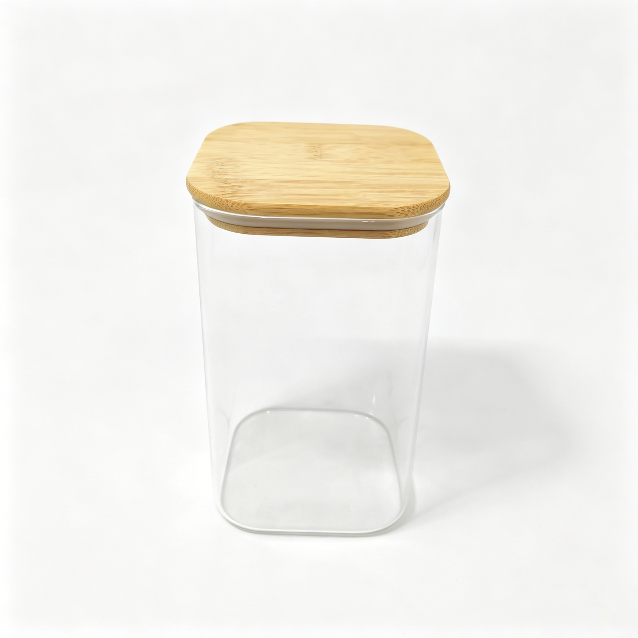 KAVANOZ QELQI NE FORME KATRORE 10X18 ME KAPAK BAMBOO 1100ML