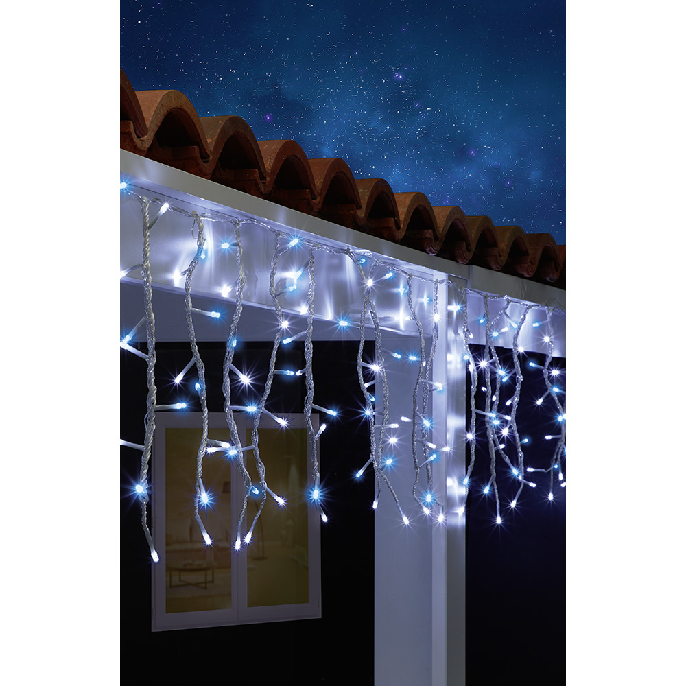 192LED white roof edge light garland 6.2m