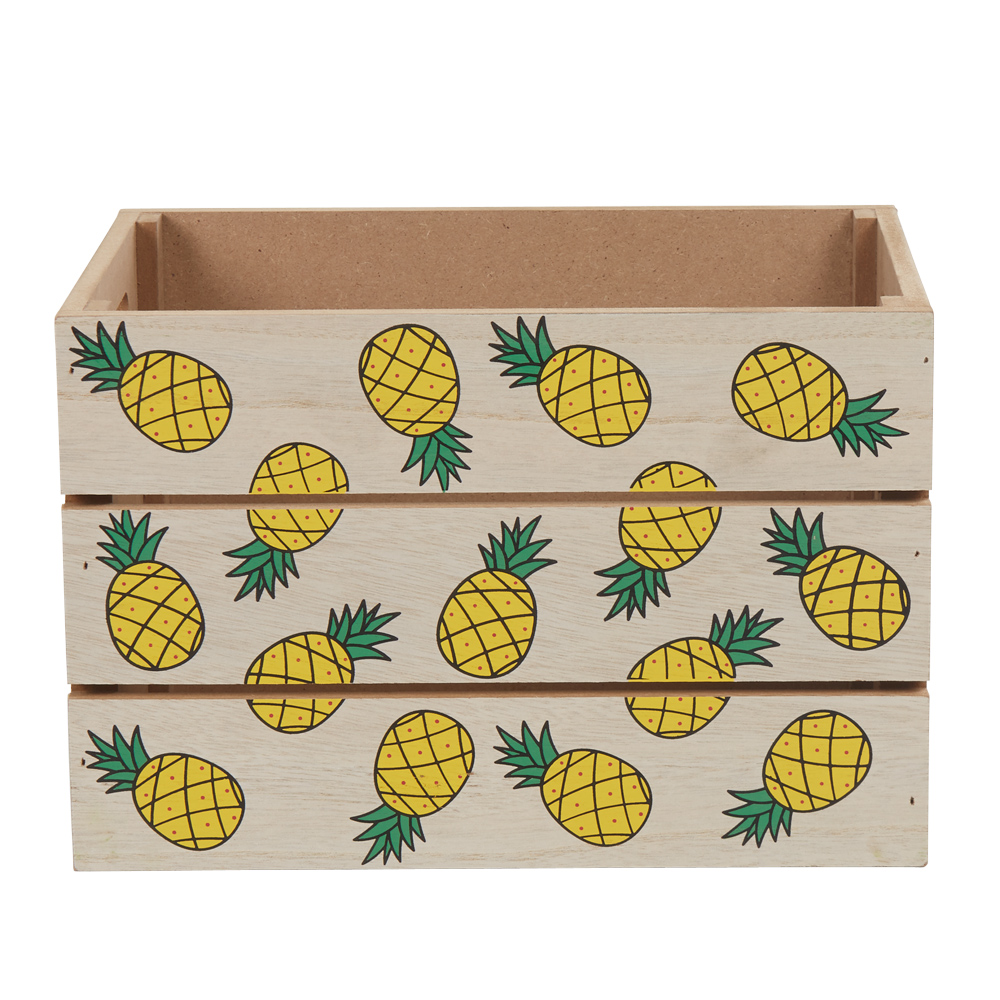 KUTI DEKORATIVE NGA DRURI, ME PRINT ANANAS