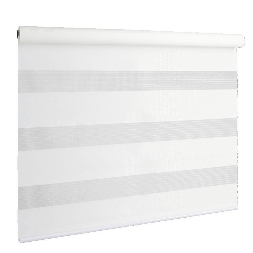 Roller blind with or without drilling day night white 65x160cm