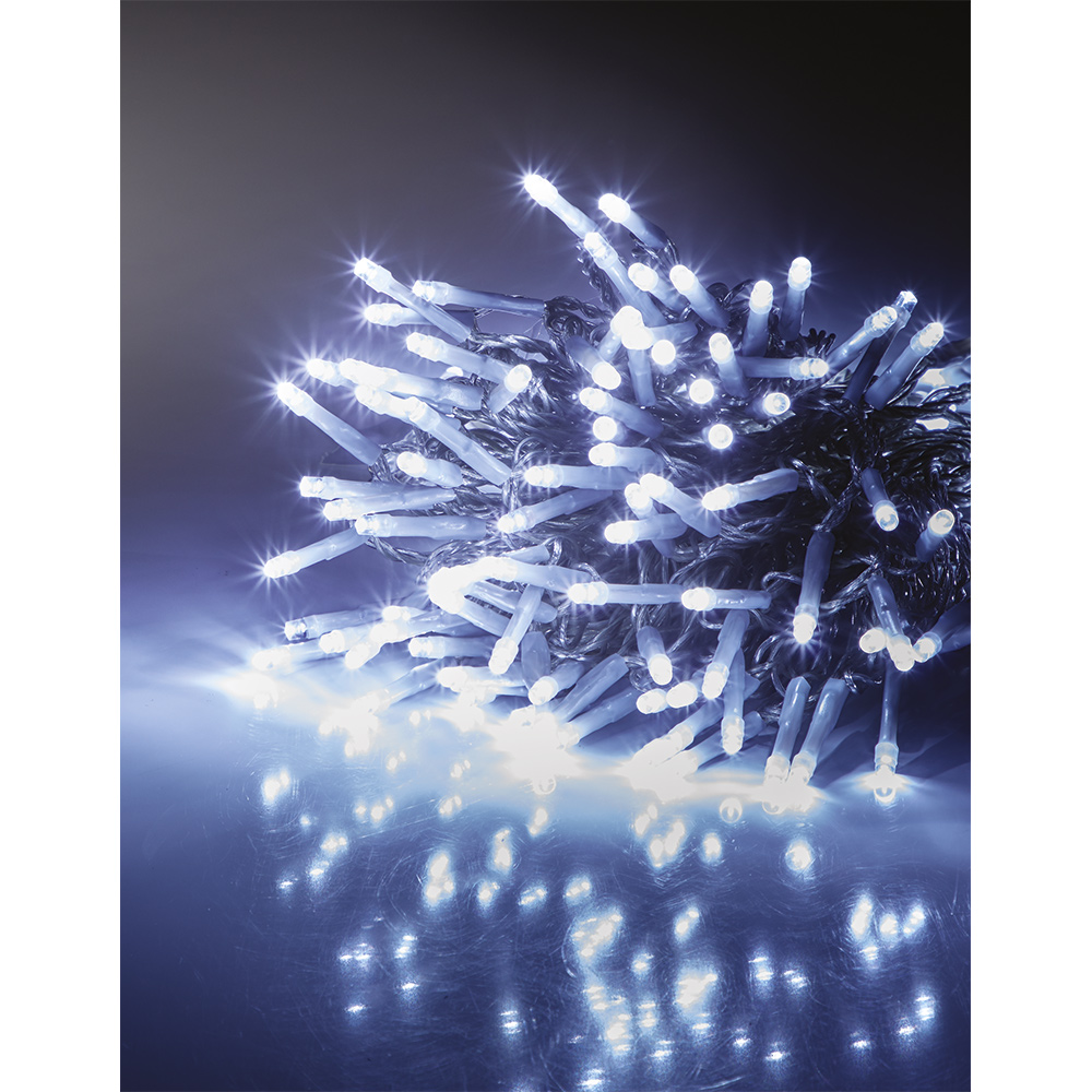 240 LED cold white fixed and flashing light garland L.23.9 m