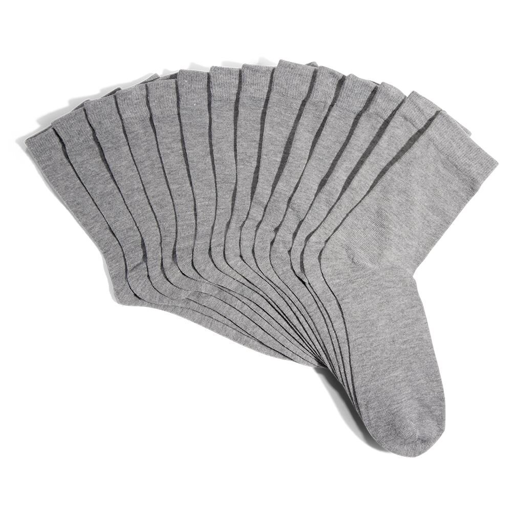 Pack of 7 pairs of long cotton and polyester socks - 3 colors