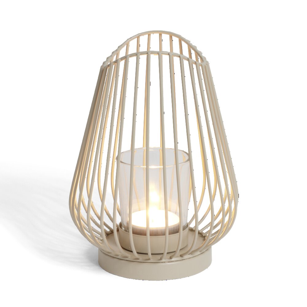 Grey candle holder Ø12xH17.5cm