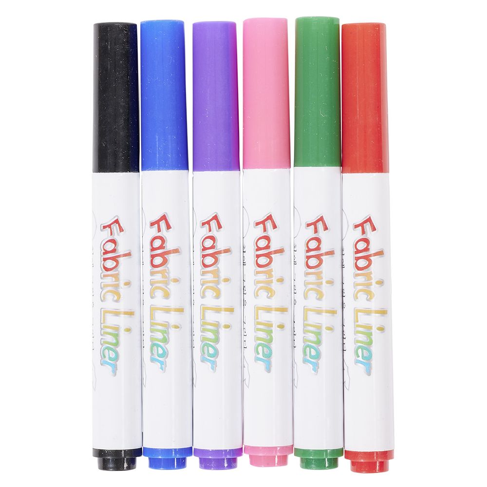 Textile marker 1-2mm tip x6