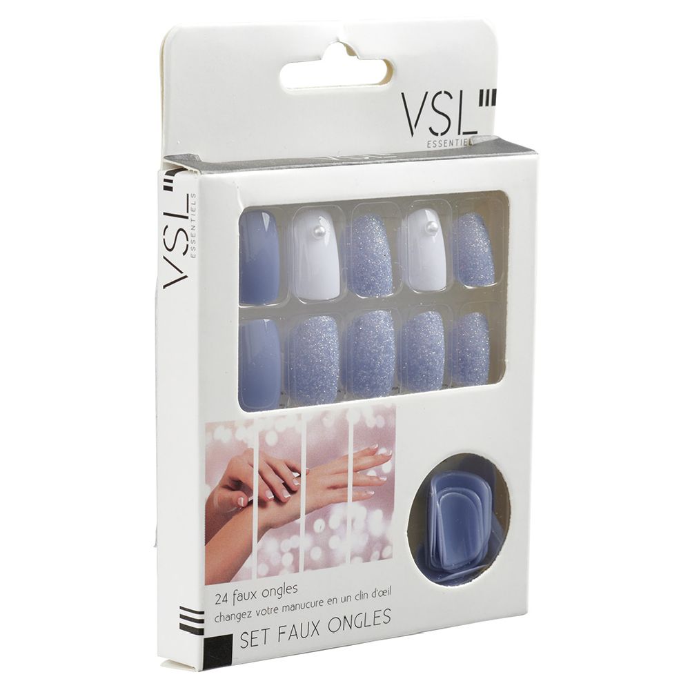 Purple false nail kit
