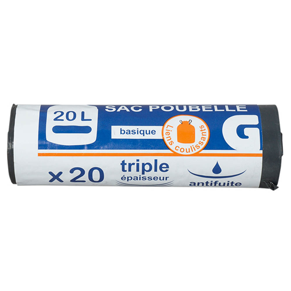 20 L drawstring garbage bag x20