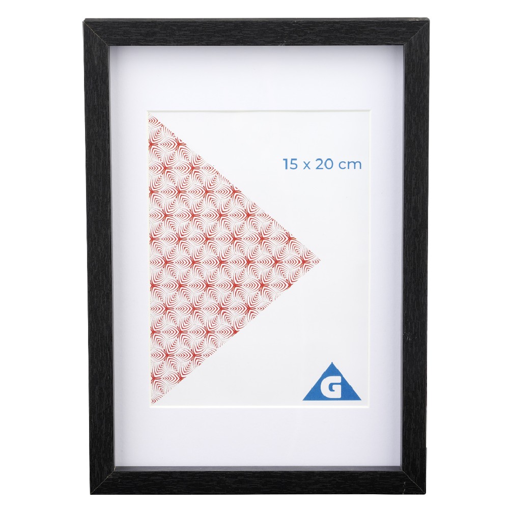 Black wooden photo frame 1 view 15 x 20 cm