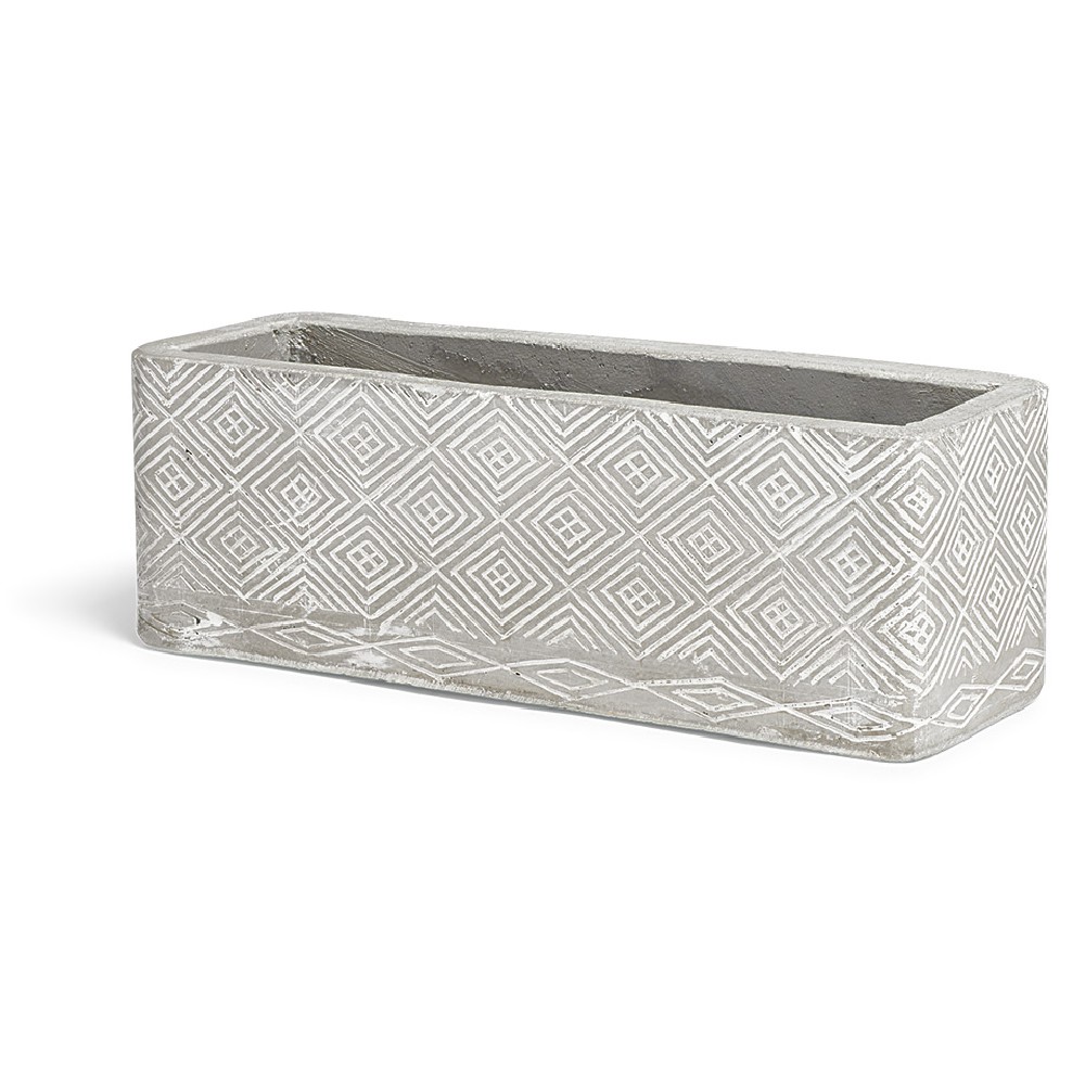 Diamond pattern cement planter