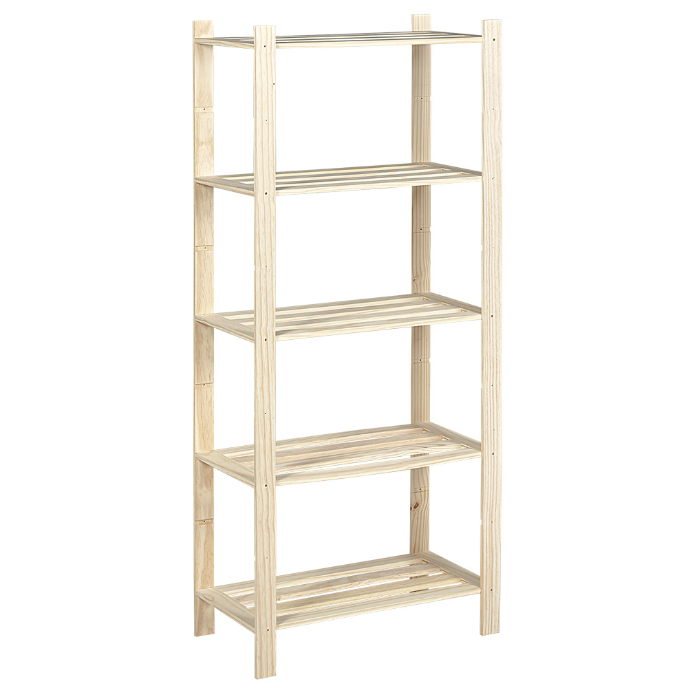 5-tier solid pine shelf