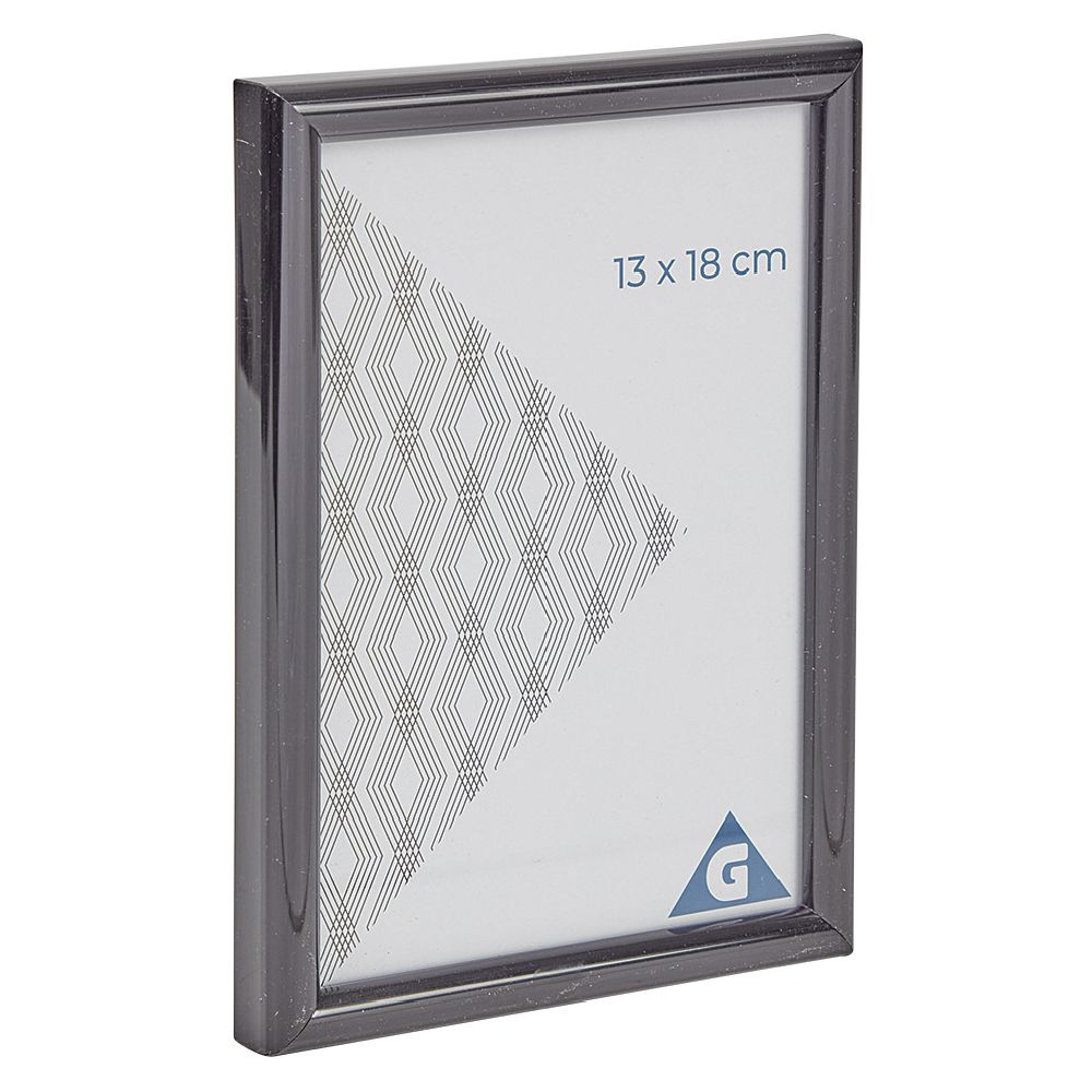 Black plastic photo frame 14x19cm for 13x18cm photo