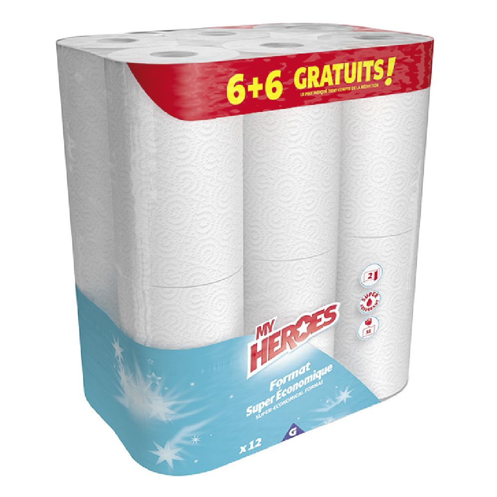 2-ply household paper towels x12