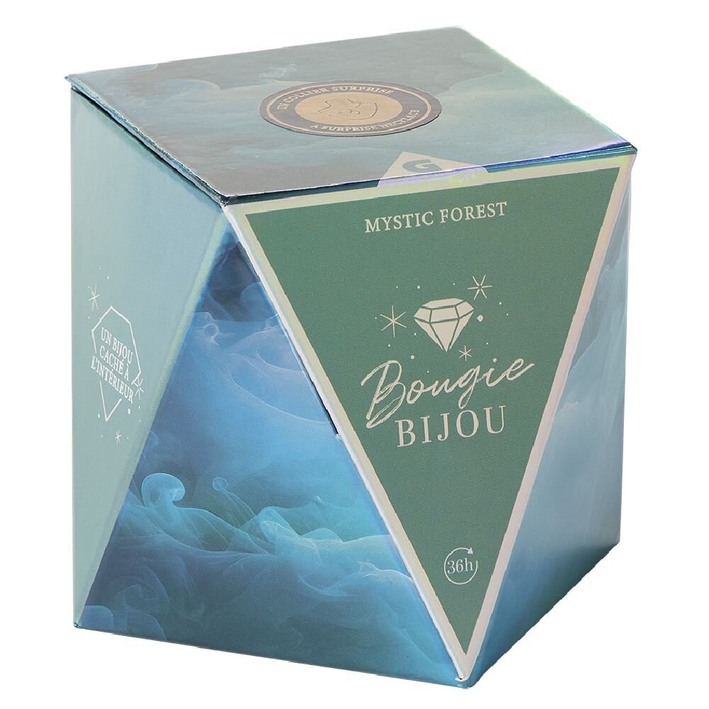 36-hour pine scented golden necklace jewel candle