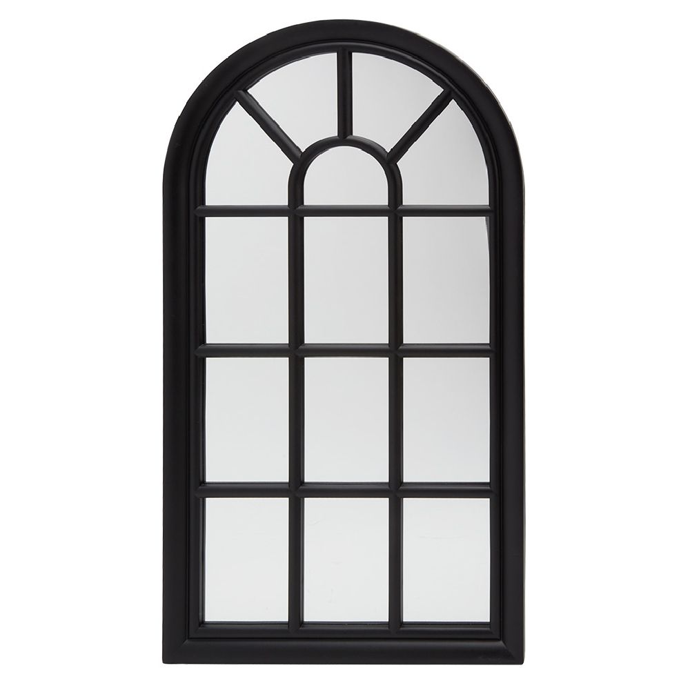 Black workshop window style mirror