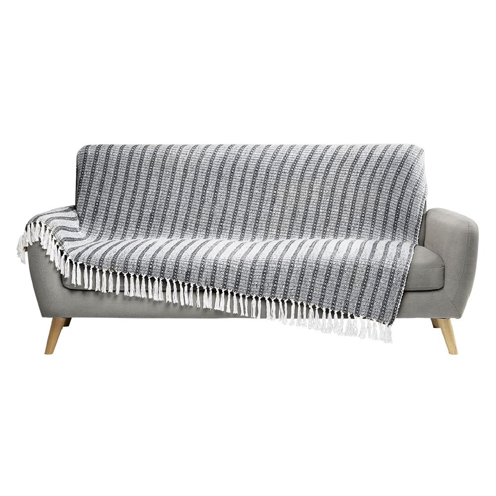 Fringed sofa throw 170x250cm