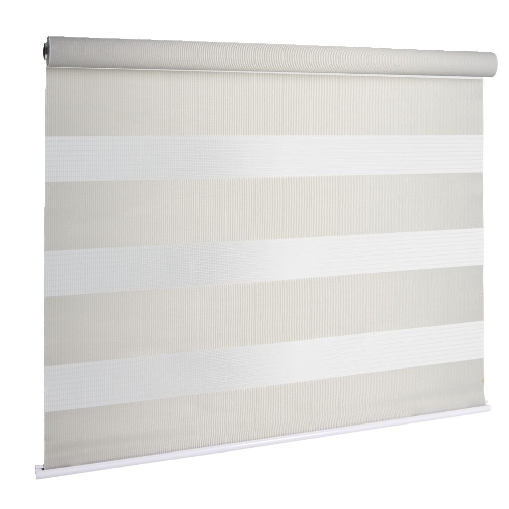 Roller blind with or without drilling day night beige 93x160cm