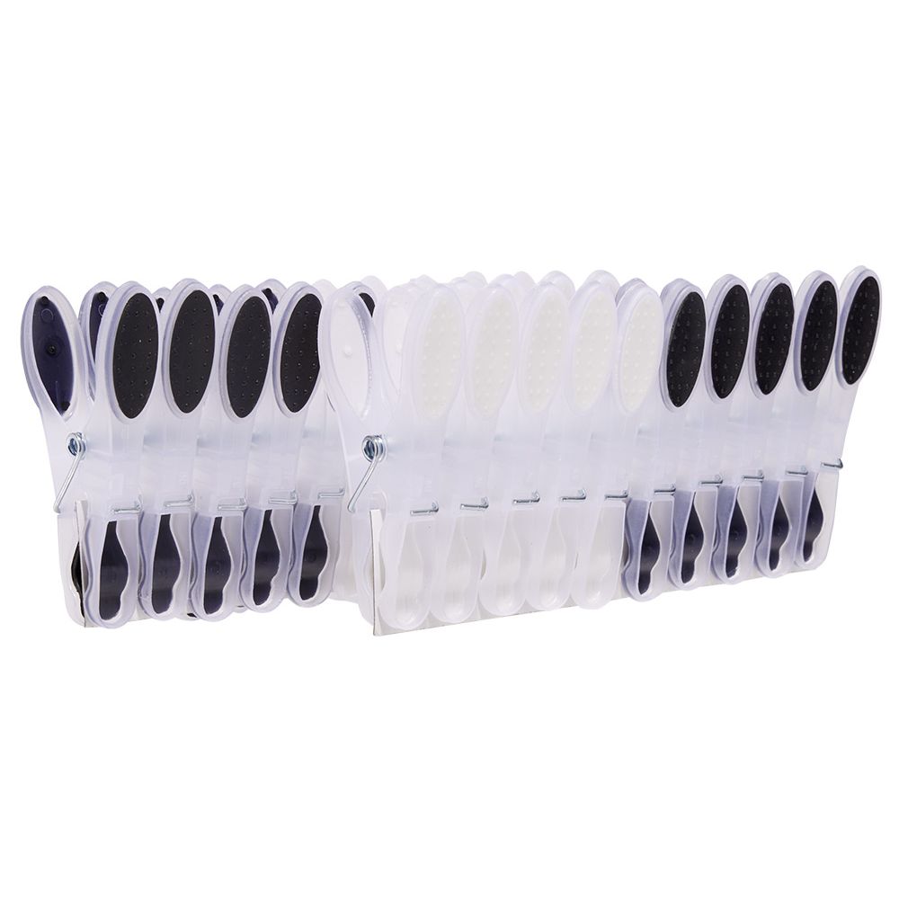 Grey and white clothespins x20