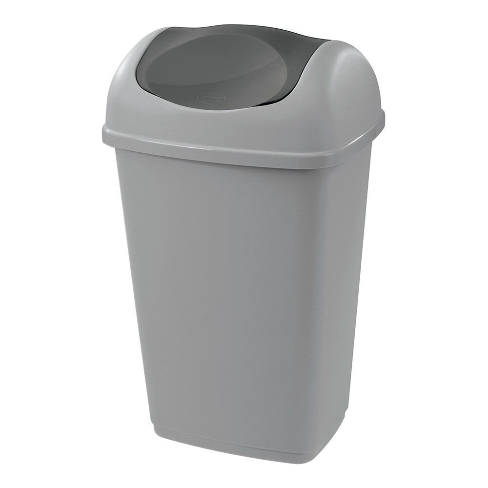 15 L grey flap bin
