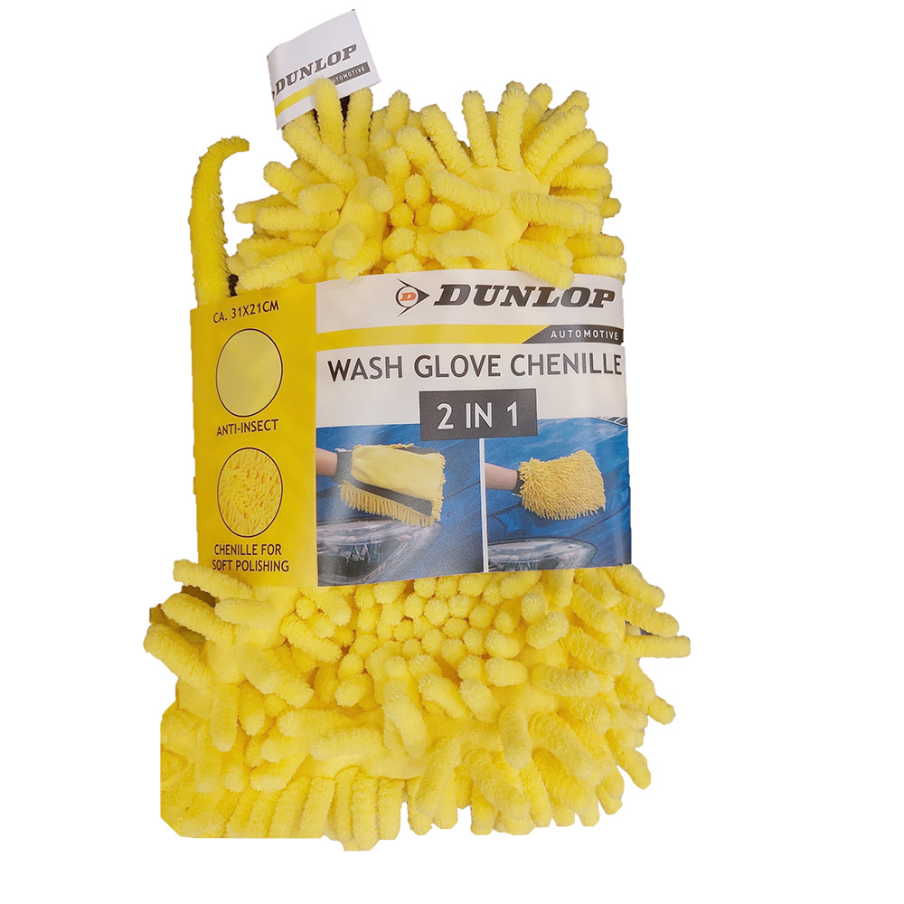 DUNLOP 2 NË 1 SFUNGJER LAVAZHI ME MIKROFIBËR CHENILLE TË VERDHË | 607317