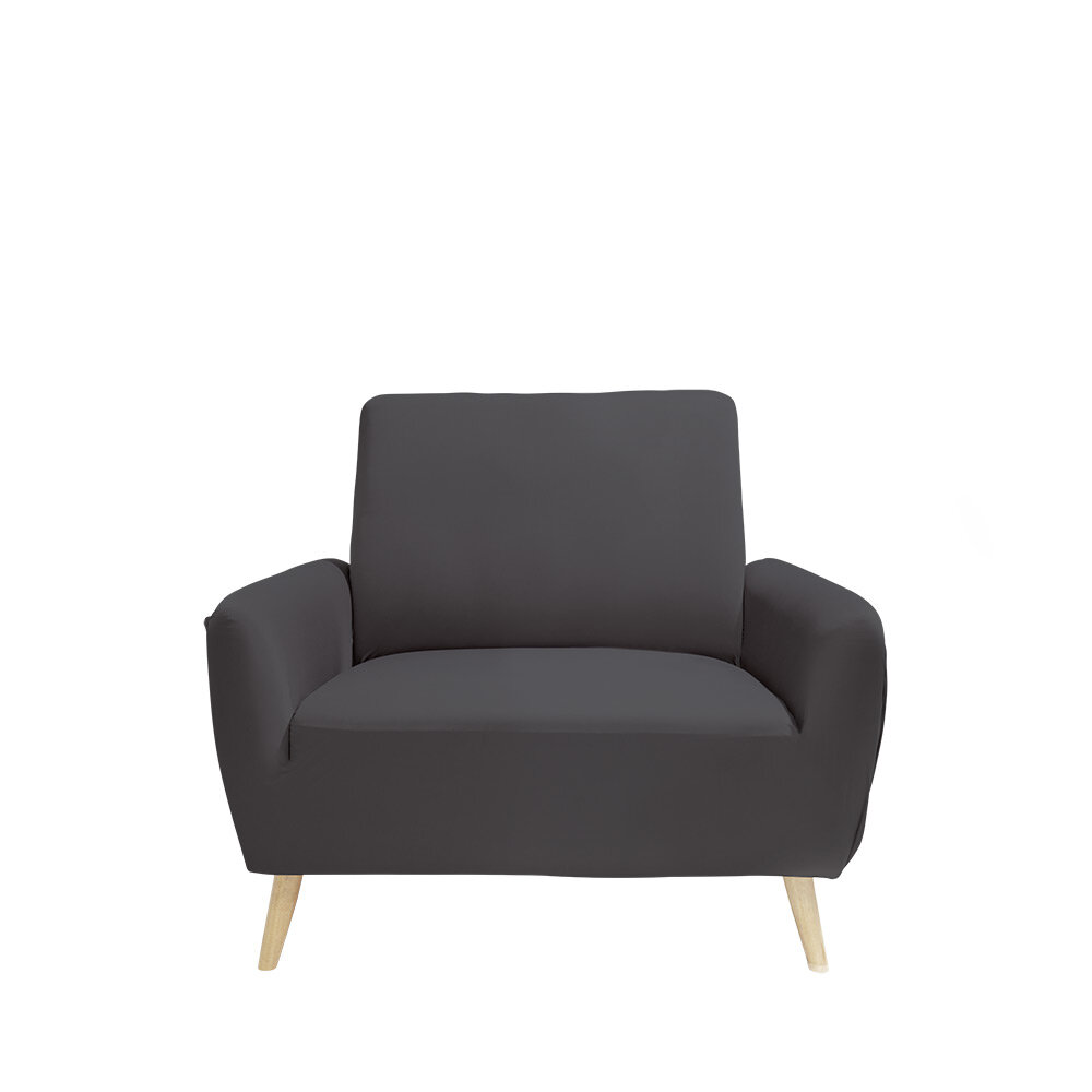Extendable armchair protector L90-145cm dark gray