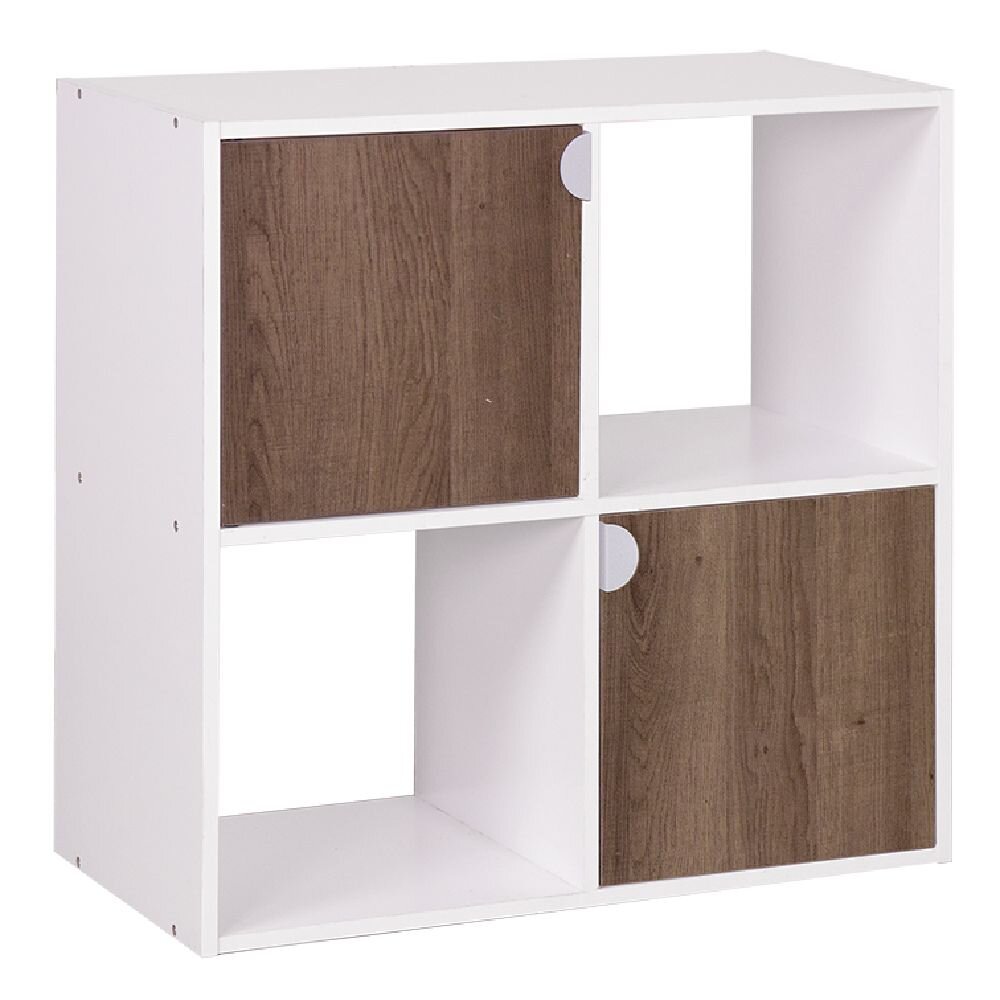 Adam square MDF shelf white 4 cubes 60xH60x29.5cm