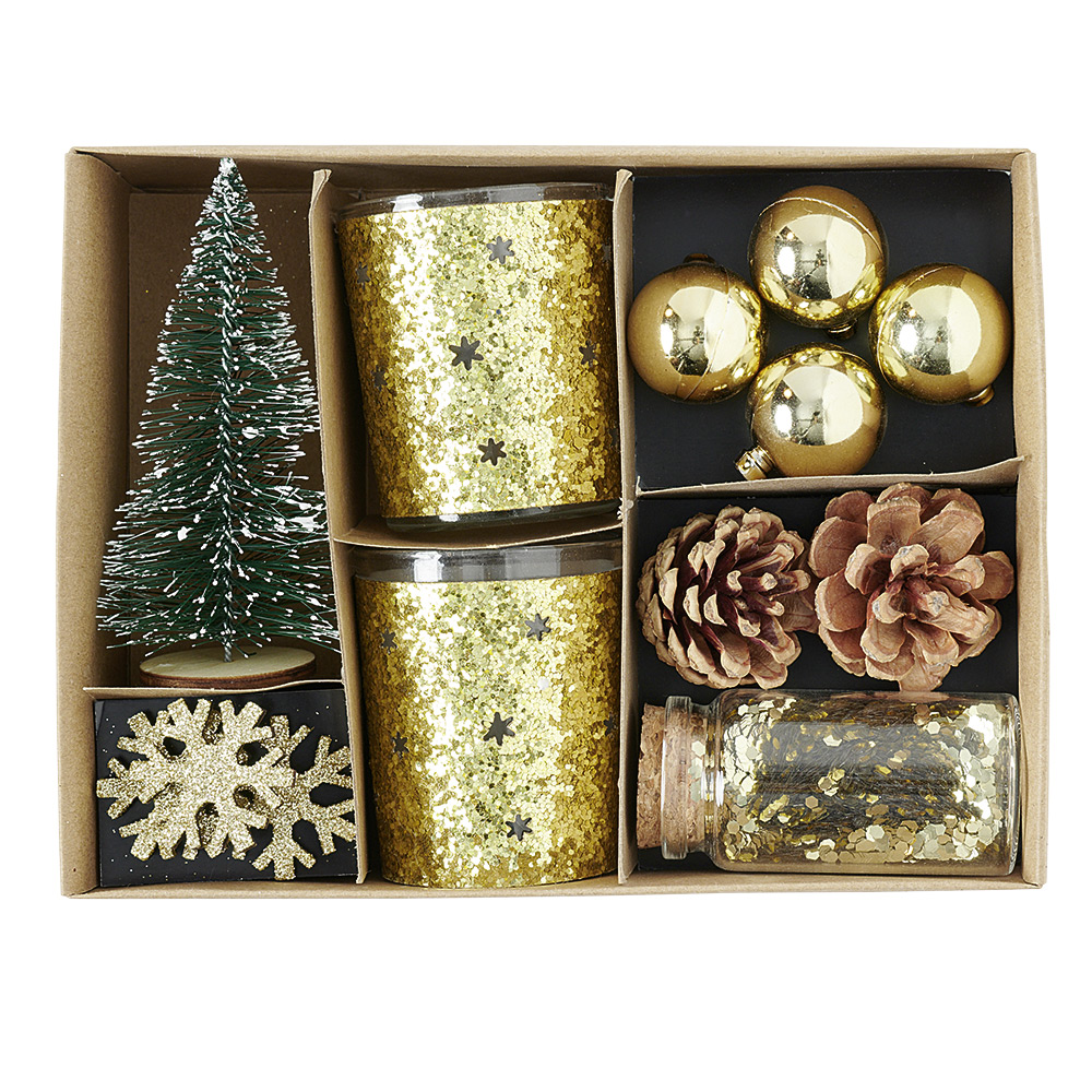 Christmas set gold table decoration
