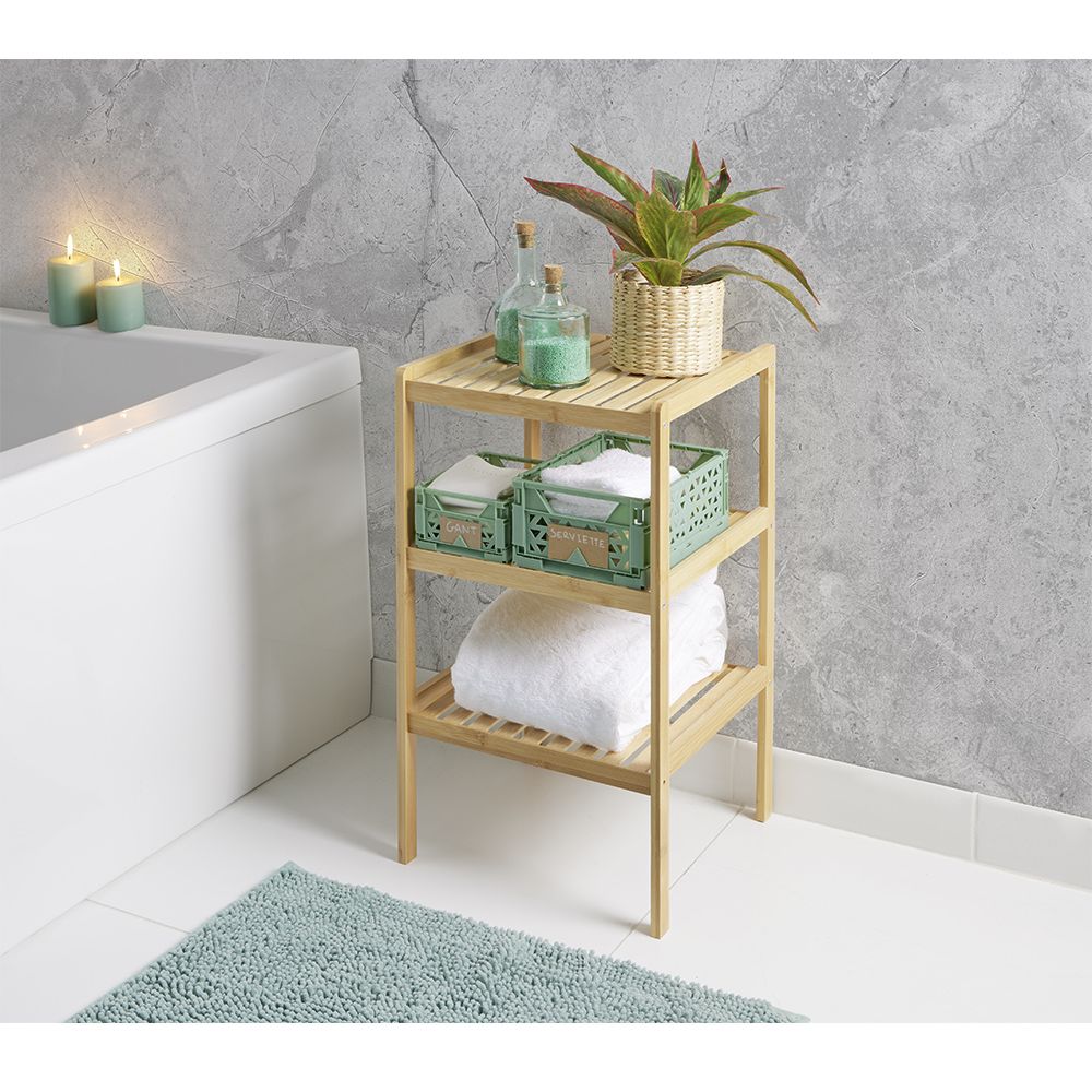 3-tier bamboo shelf