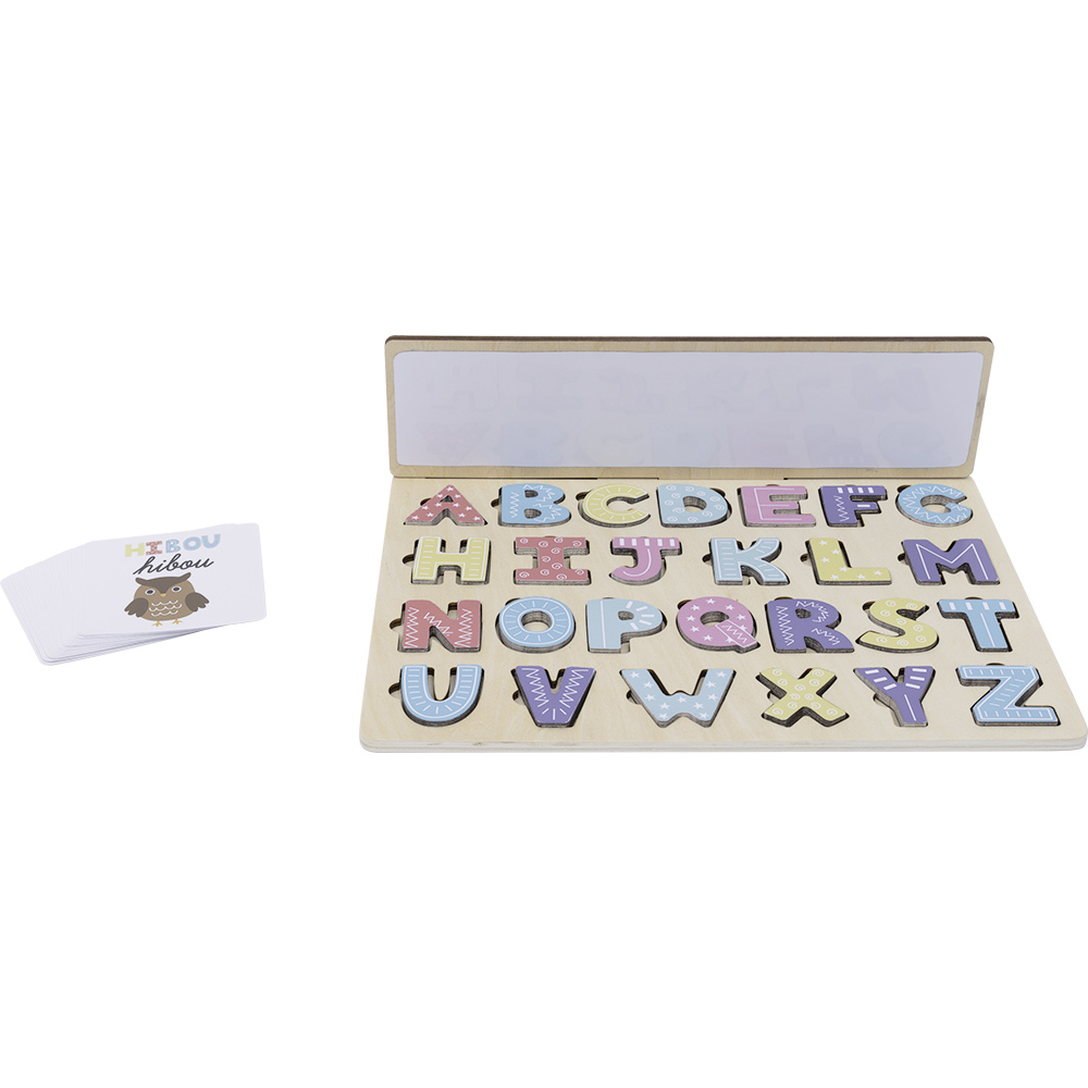 Alphabet puzzle &amp; cards made from FSC-certified wood ® 58 pieces