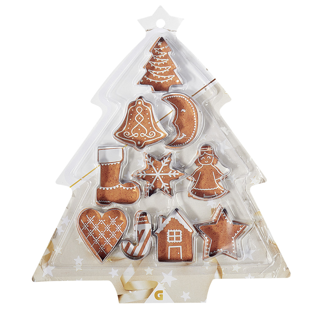 Christmas theme cookie cutters x 10