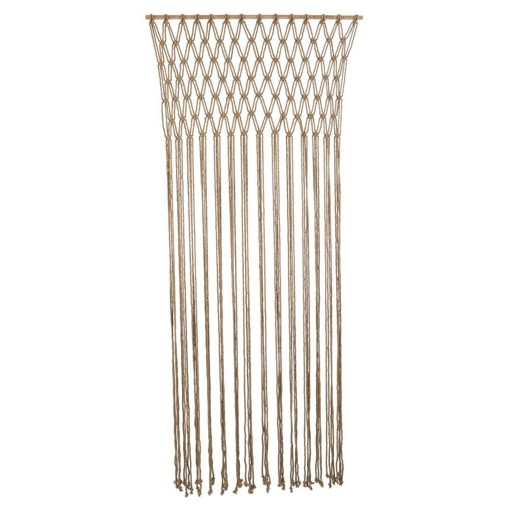 Beige macrame door curtain 90xH200cm
