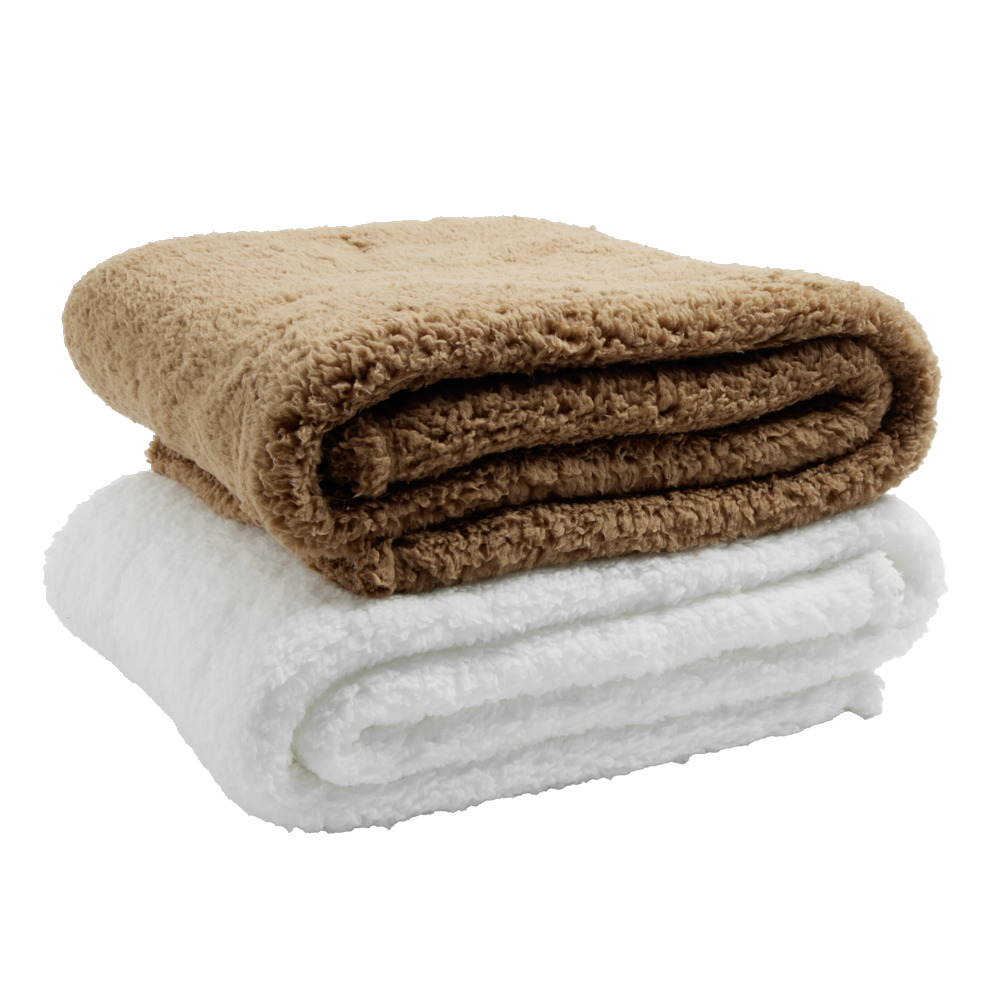 Brown sherpa blanket L130x160cm