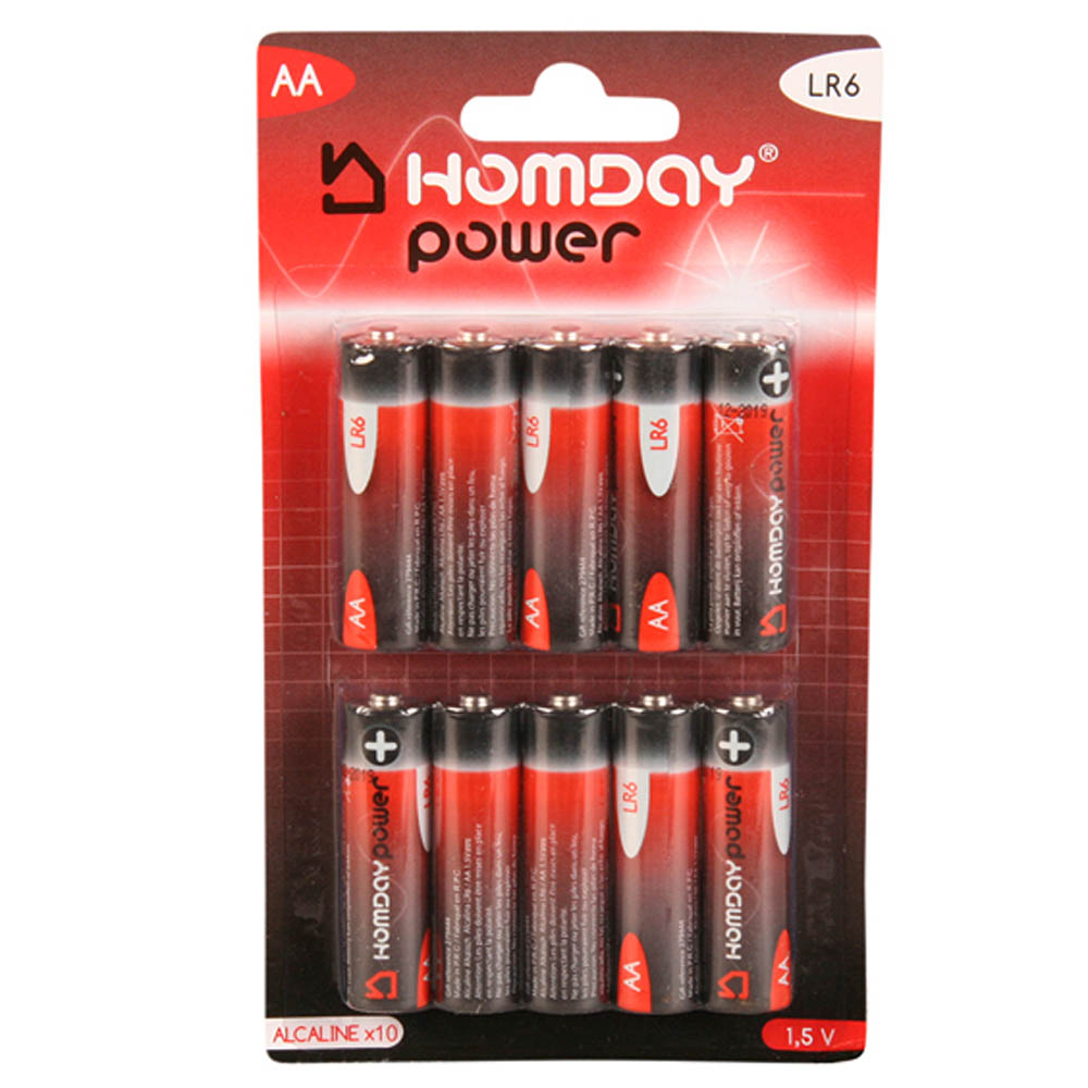 BATERI AA HOMDAY LR6 X10 ALCALINE | 336508