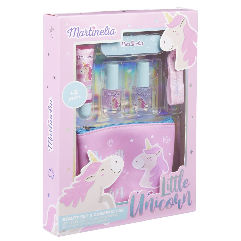 Martinelia Little Unicorn 6-piece beauty set and cosmetic bag