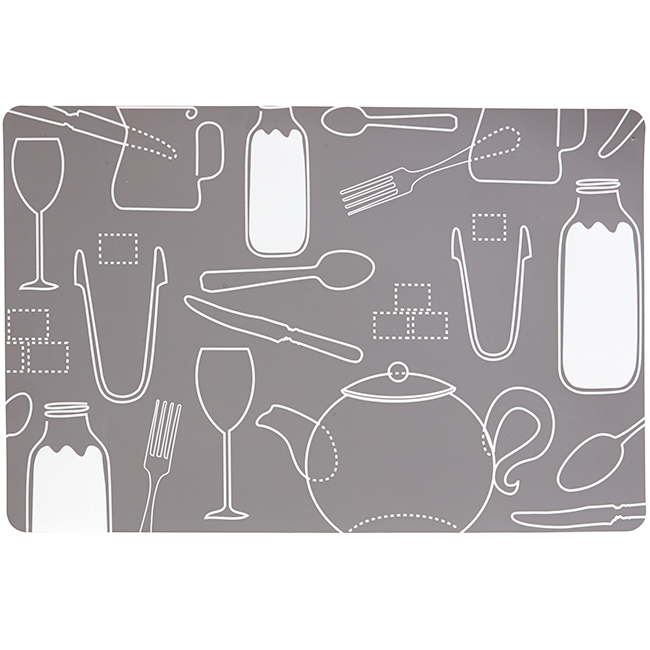 PLACEMAT ENË KUZHINE TË PURPURTA DHE TË BARDHA