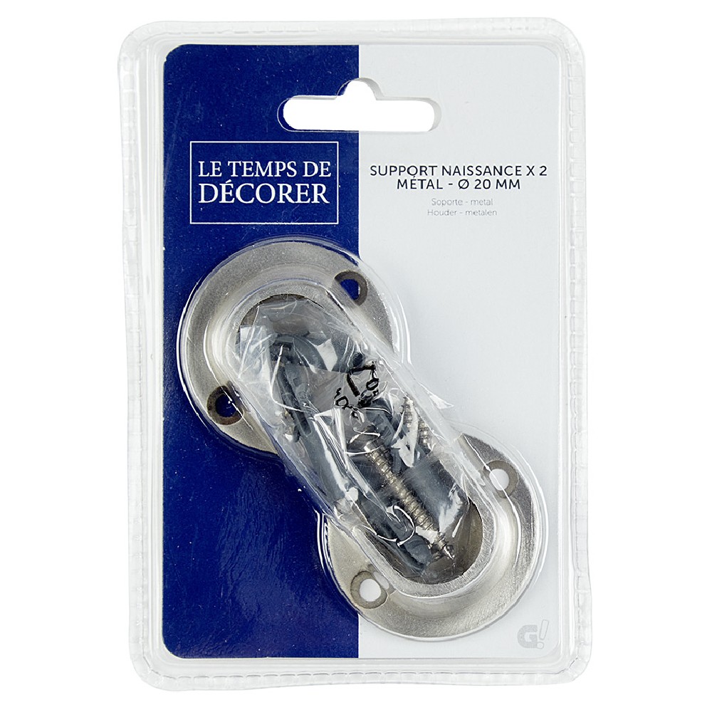 Birth support for rod x2 gray metal