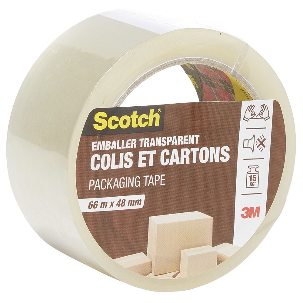NGJITËS SCOTH CLEAR PËR KARTON DHE PAKETIM 66M X 48MM