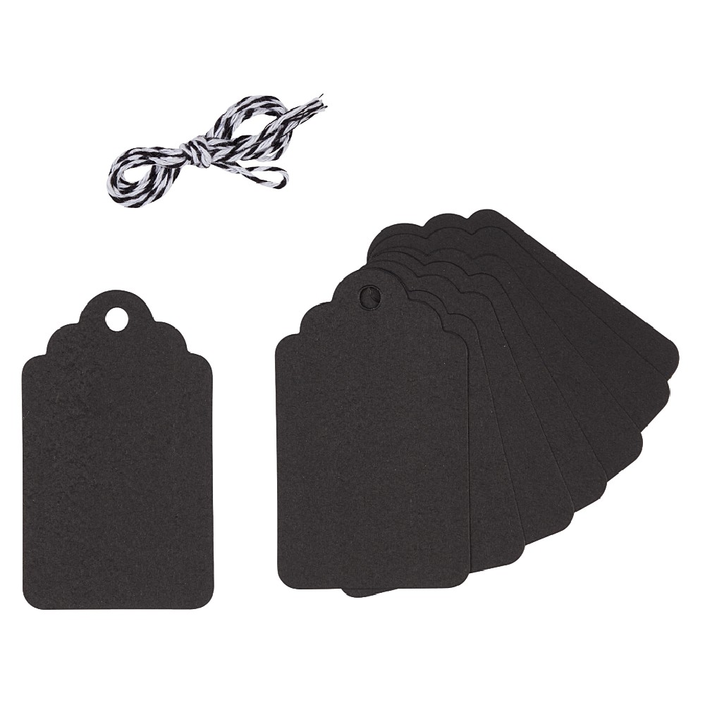 Black or brown gift tags x 8