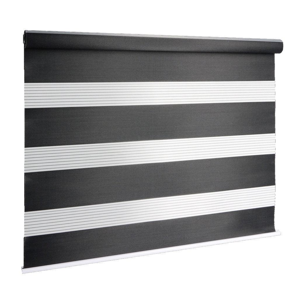 Roller blind with or without drilling day night black 93x160cm