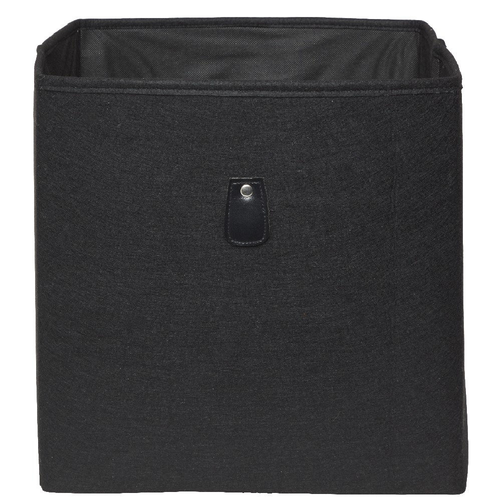 Box Cube basket 31x29x31cm black felt