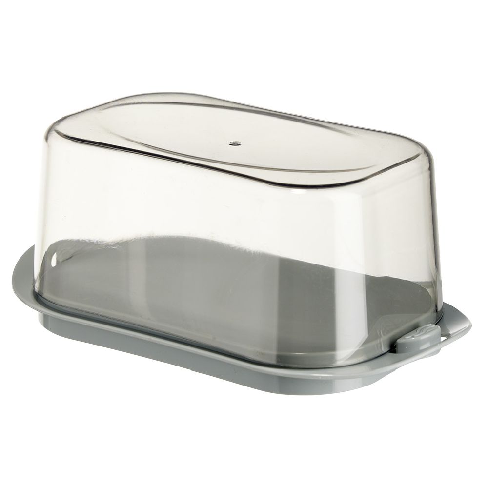 Butter dish with clip-on lid