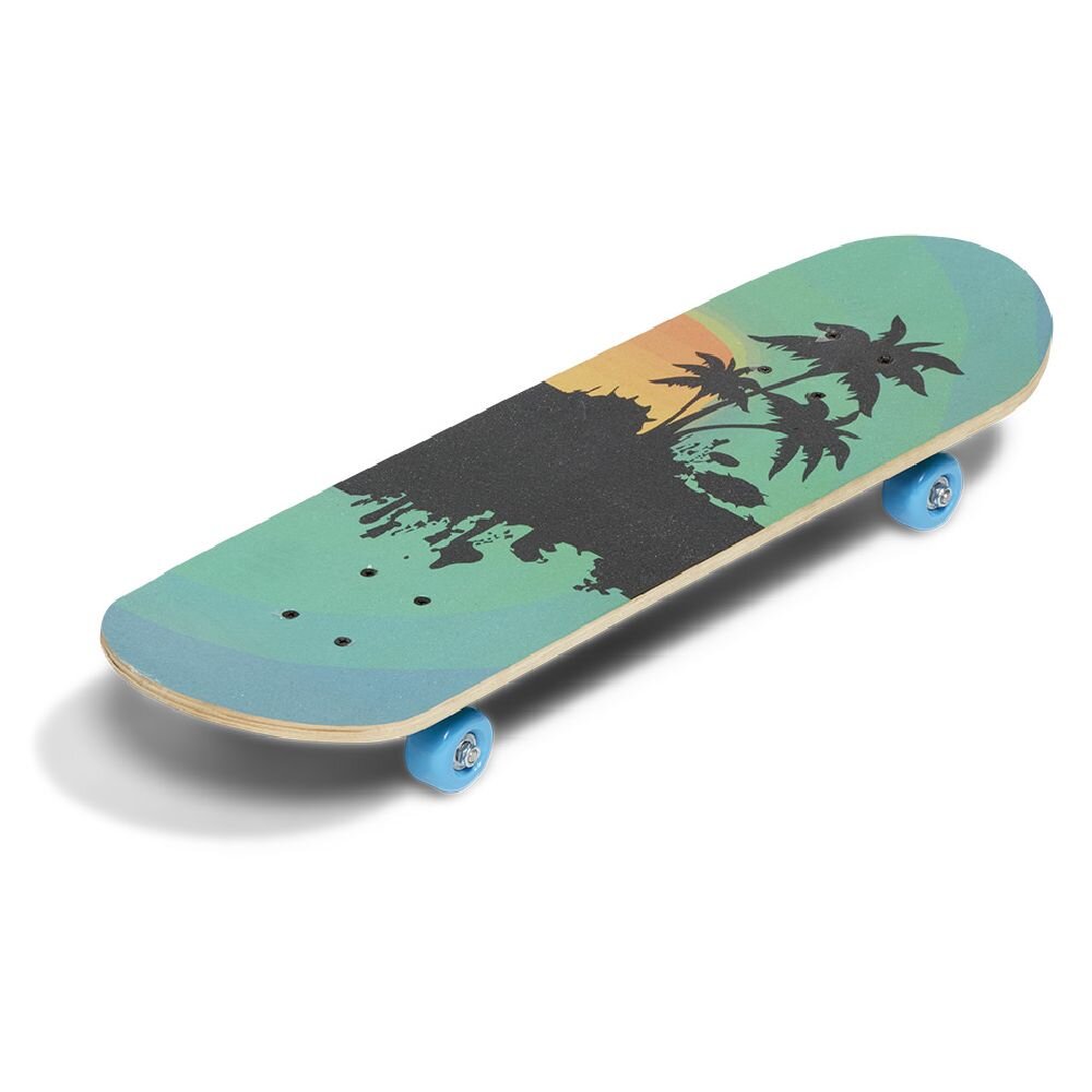 28 inch skateboard sunset orange black blue